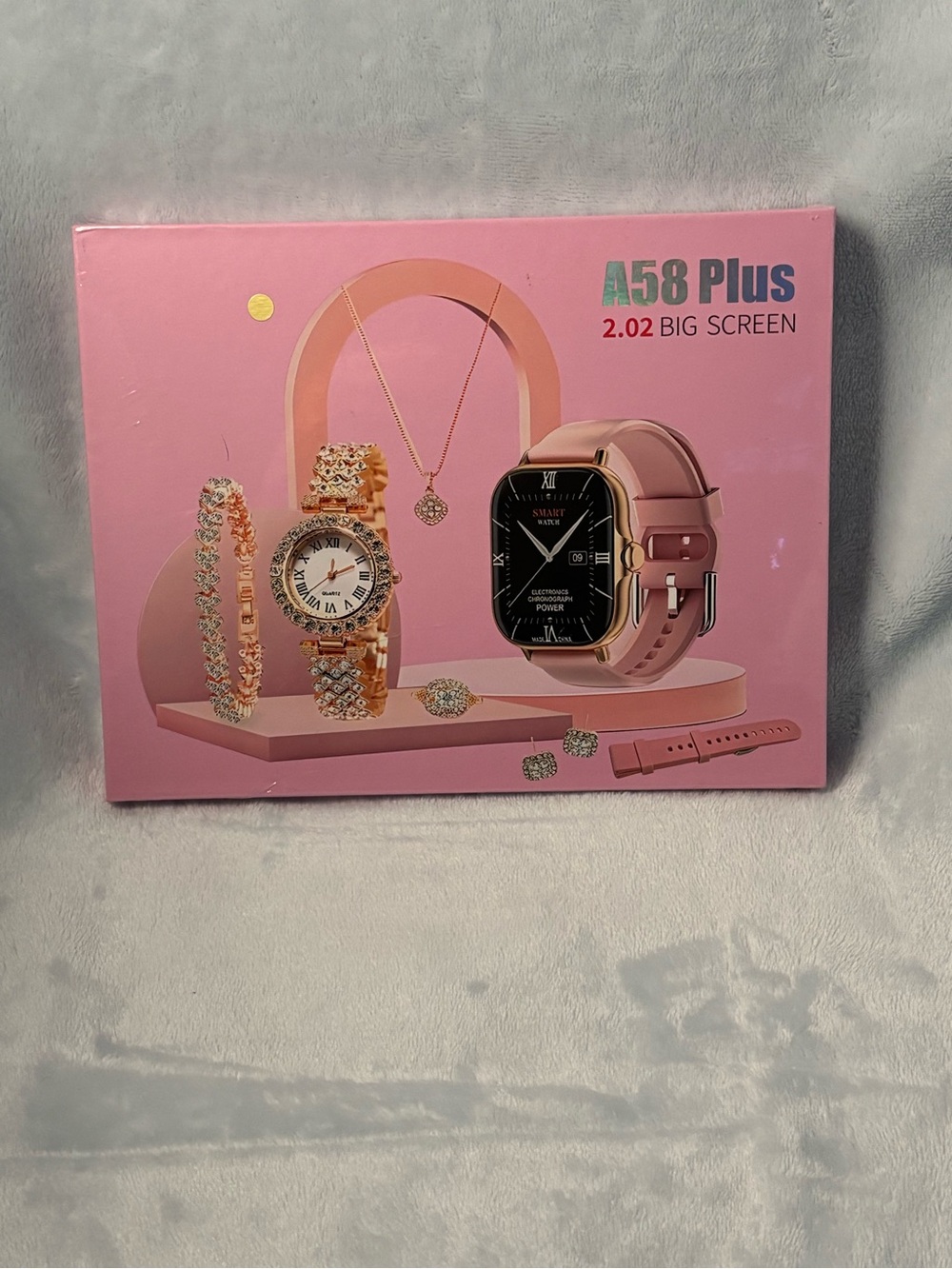 A58 Plus 2.02" Big Screen Smartwatch - Pink